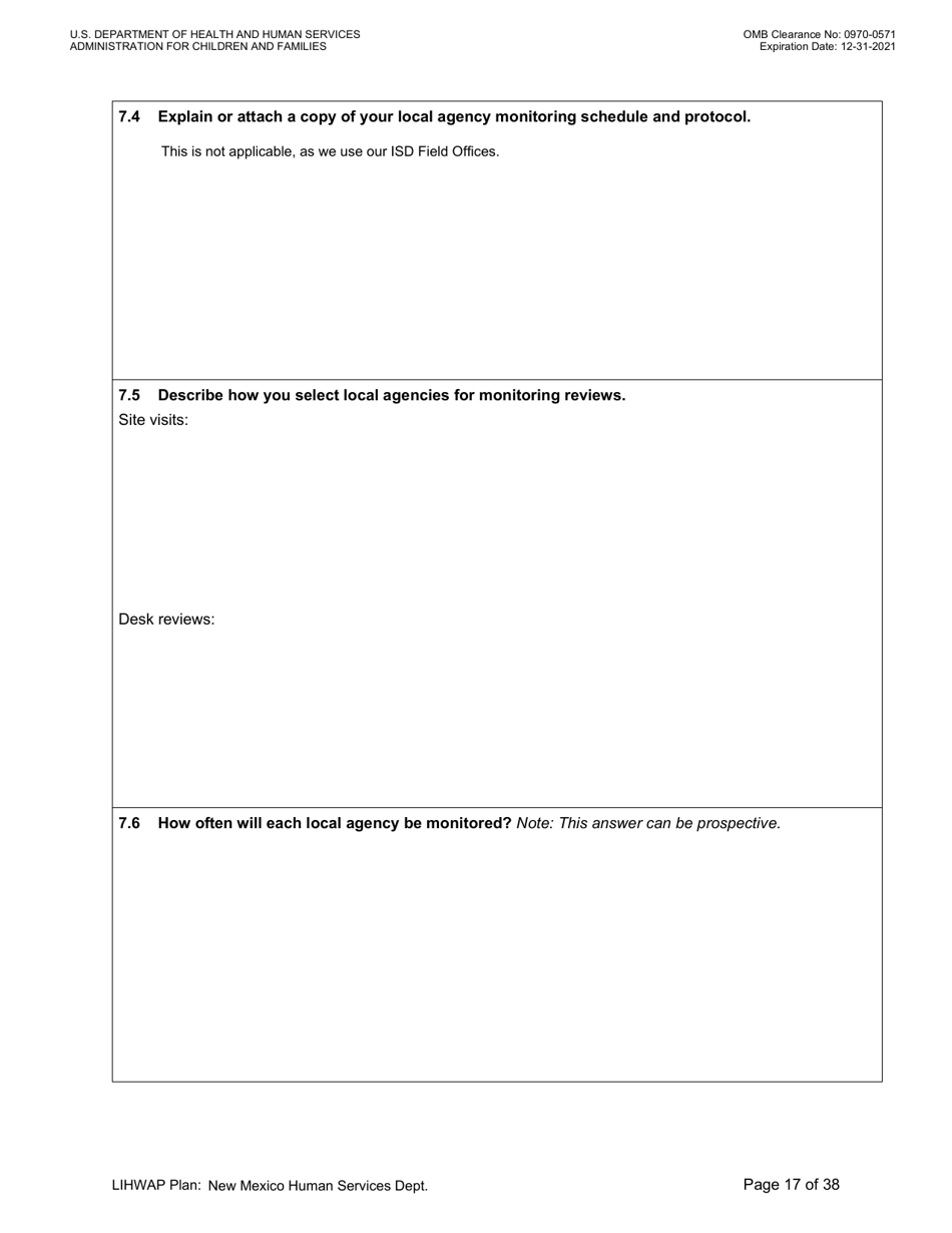 Grant Implementation Plan - Low Income Household Water Assistance Program (Lihwap) - New Mexico, Page 17