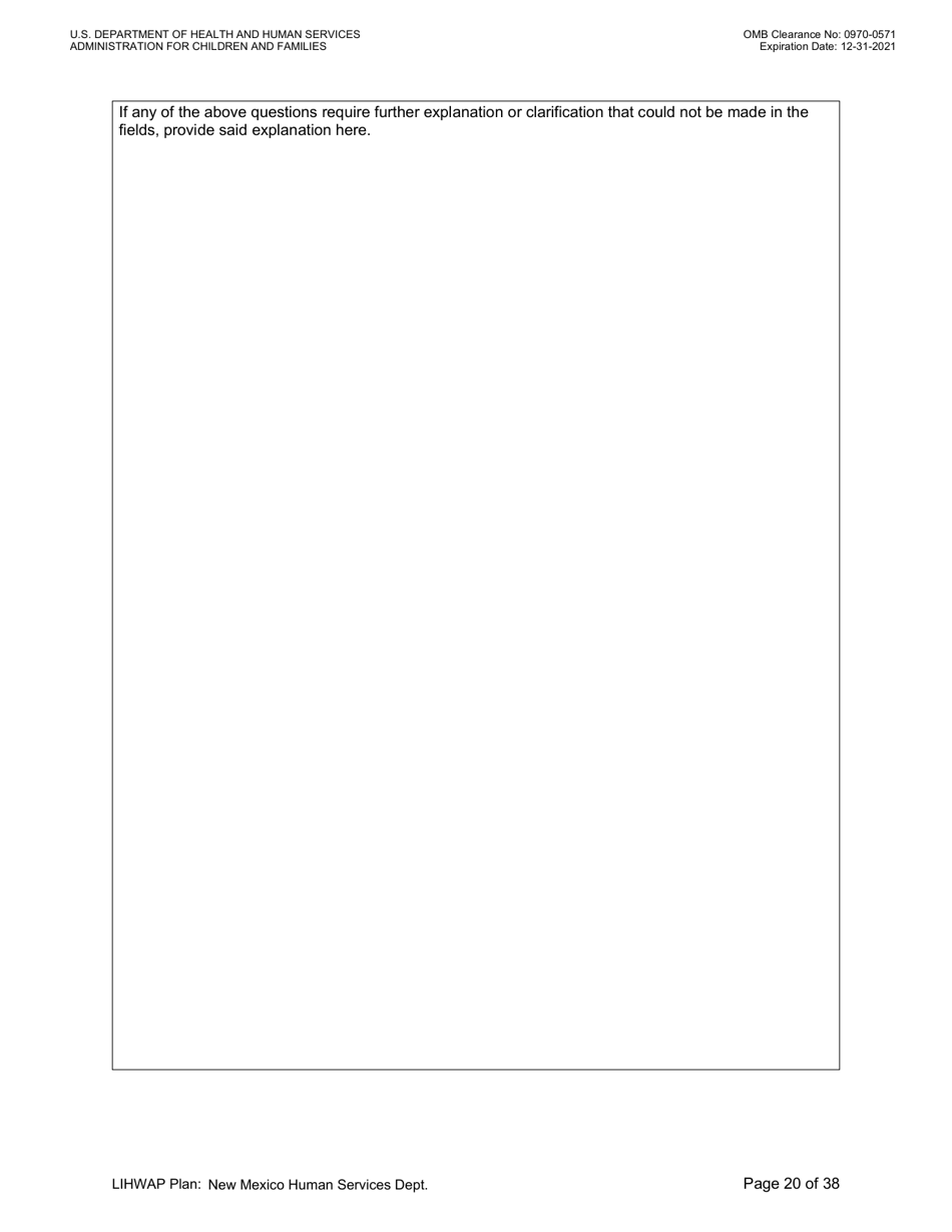 Grant Implementation Plan - Low Income Household Water Assistance Program (Lihwap) - New Mexico, Page 20