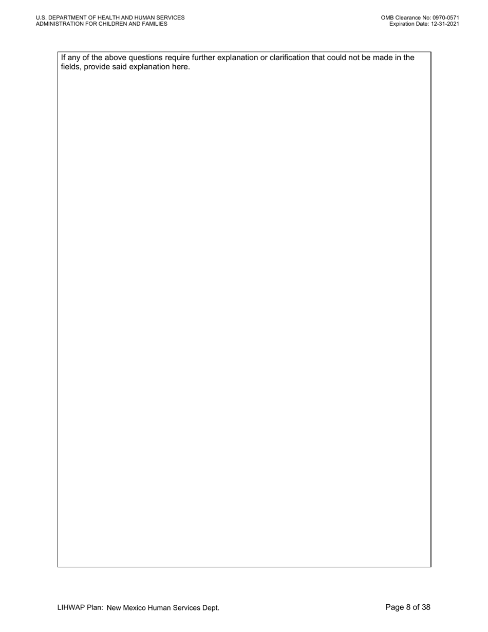 Grant Implementation Plan - Low Income Household Water Assistance Program (Lihwap) - New Mexico, Page 8