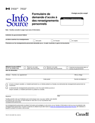 Document preview: Forme TBC/CTC350-0058F Formulaire De Demande D'acces a DES Renseignements Personnels - Canada (French)
