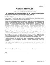 Attachment A Reference Authorization and Release of Liability (Odfw Employee or Former Employee) - Oregon, Page 3