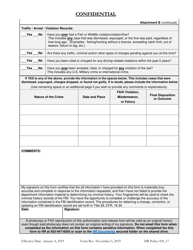 Attachment B Criminal History Check Form (For Employment and Bear/Cougar Agents) - Oregon, Page 2