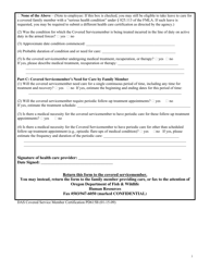 Form PD615B Certification for Serious Injury or Illness of Covered Servicemember - Oregon, Page 3