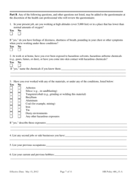 Attachment A Odfw Osha Respirator Medical Evaluation Questionnaire - Oregon, Page 7