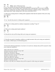 Attachment A Odfw Osha Respirator Medical Evaluation Questionnaire - Oregon, Page 9