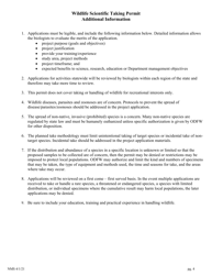 Wildlife Scientific Taking Permit Application - Birds, Mammals, Amphibians and Reptiles - Oregon, Page 4