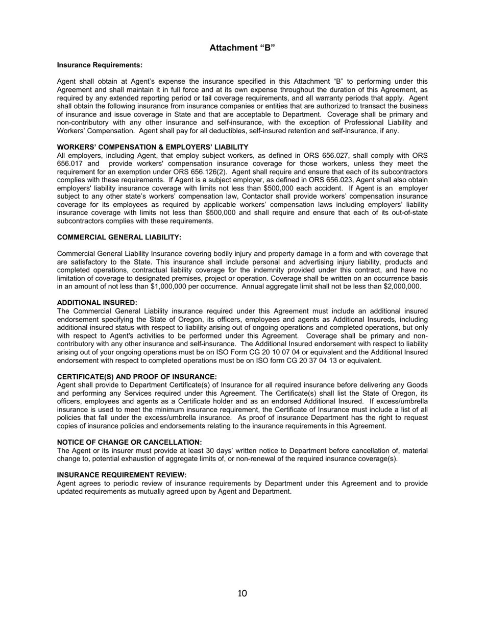 Recreational License Agent Agreement - Oregon, Page 10