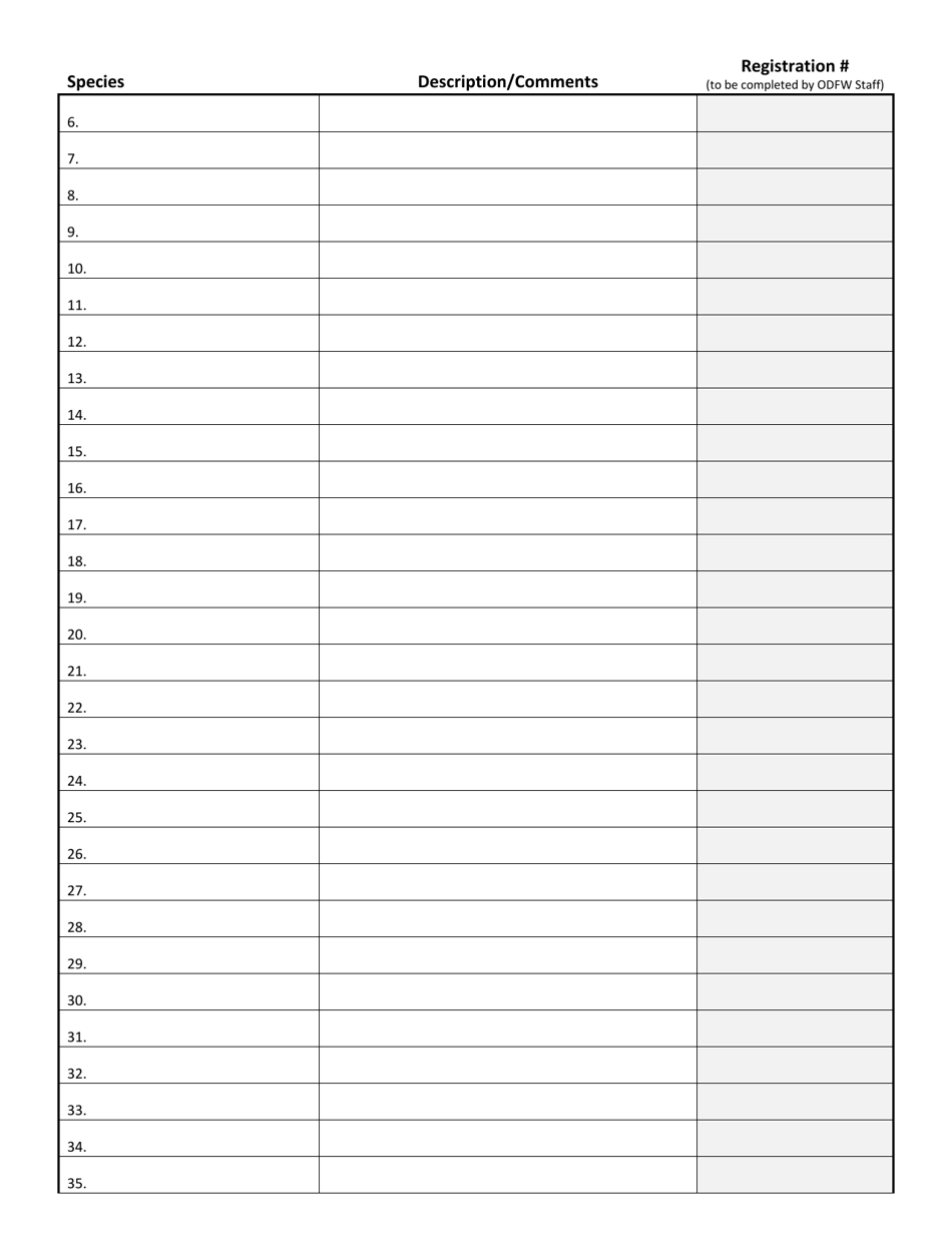 Taxidermy Mounts Registration Permit - Oregon, Page 2