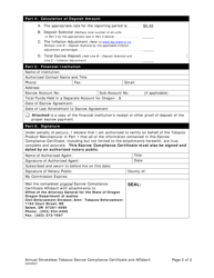 Form 2345937 Annual Smokeless Tobacco Escrow Compliance Certificate and Affidavit (Non-participating Manufacturer) - Oregon, Page 2