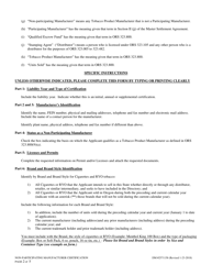 Instructions for Non-participating Manufacturer Certification for Listing on the Oregon Tobacco Directory - Oregon, Page 2