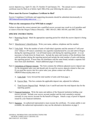 Instructions for Escrow Compliance Certificate and Affidavit (Non-participating Manufacturer) - Oregon, Page 2