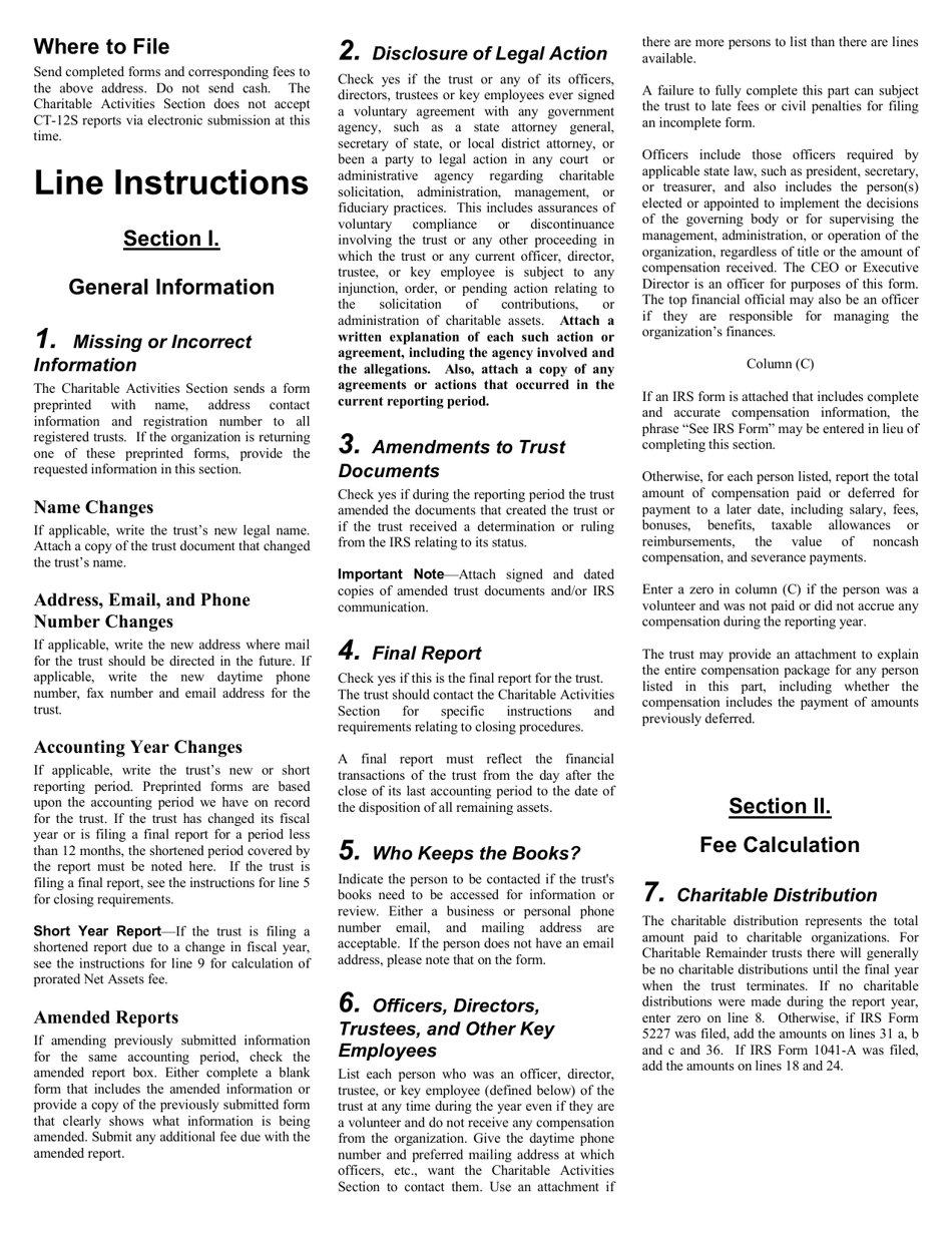 Form CT-12S Charitable Activities Form for Split-Interest Trusts - Oregon, Page 4