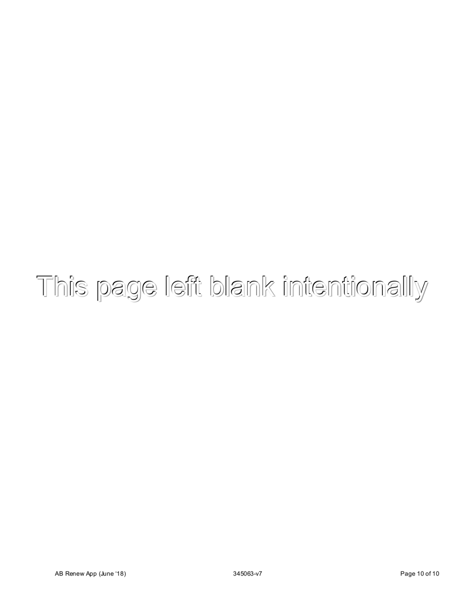 Application for a Renewal / Upgrade Class a and B License to Operate Bingo Games - Oregon, Page 10