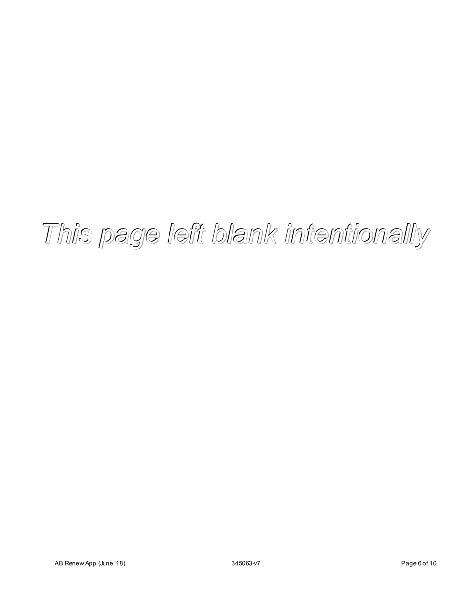 Application for a Renewal / Upgrade Class a and B License to Operate Bingo Games - Oregon, Page 6