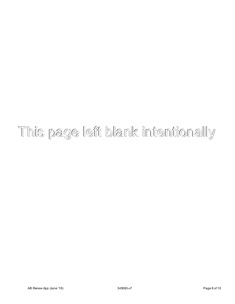 Application for a Renewal / Upgrade Class a and B License to Operate Bingo Games - Oregon, Page 8