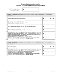 Class C &amp; D Bingo Annual Report - Oregon, Page 3