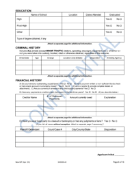 Application for New Bingo Manager - Oregon, Page 6