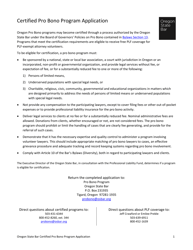 Document preview: Certified Pro Bono Program Application - Oregon