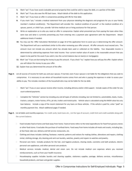 Instructions for Offer in Compromise Application for Self-employed Individuals - Mississippi, Page 5