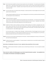 Instructions for Offer in Compromise Application for Self-employed Individuals - Mississippi, Page 6