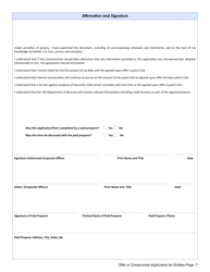 Offer in Compromise Agreement Application Form for Entities - Mississippi, Page 7
