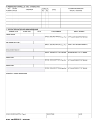 AF IMT Form 2586 Unescorted Entry Authorization Certificate, Page 2