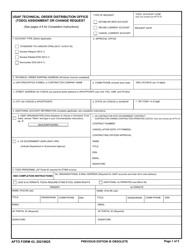 AFTO Form 43 &quot;USAF Technical Order Distribution Office (Todo) Assignment or Change Request&quot;