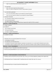 AU Form 51 Air University Course Assessment, Page 2
