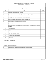 307 BW Form 150 307 Bw Aircraft Hangar Entry/Exit Checklist, Page 2