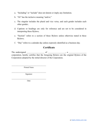 Corporate Bylaws Template - New York, Page 12