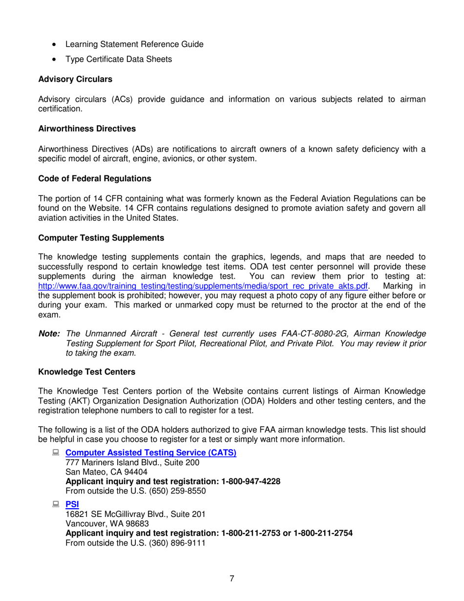 Form FAA-G-8082-20 Remote Pilot Knowledge Test Guide, Page 8