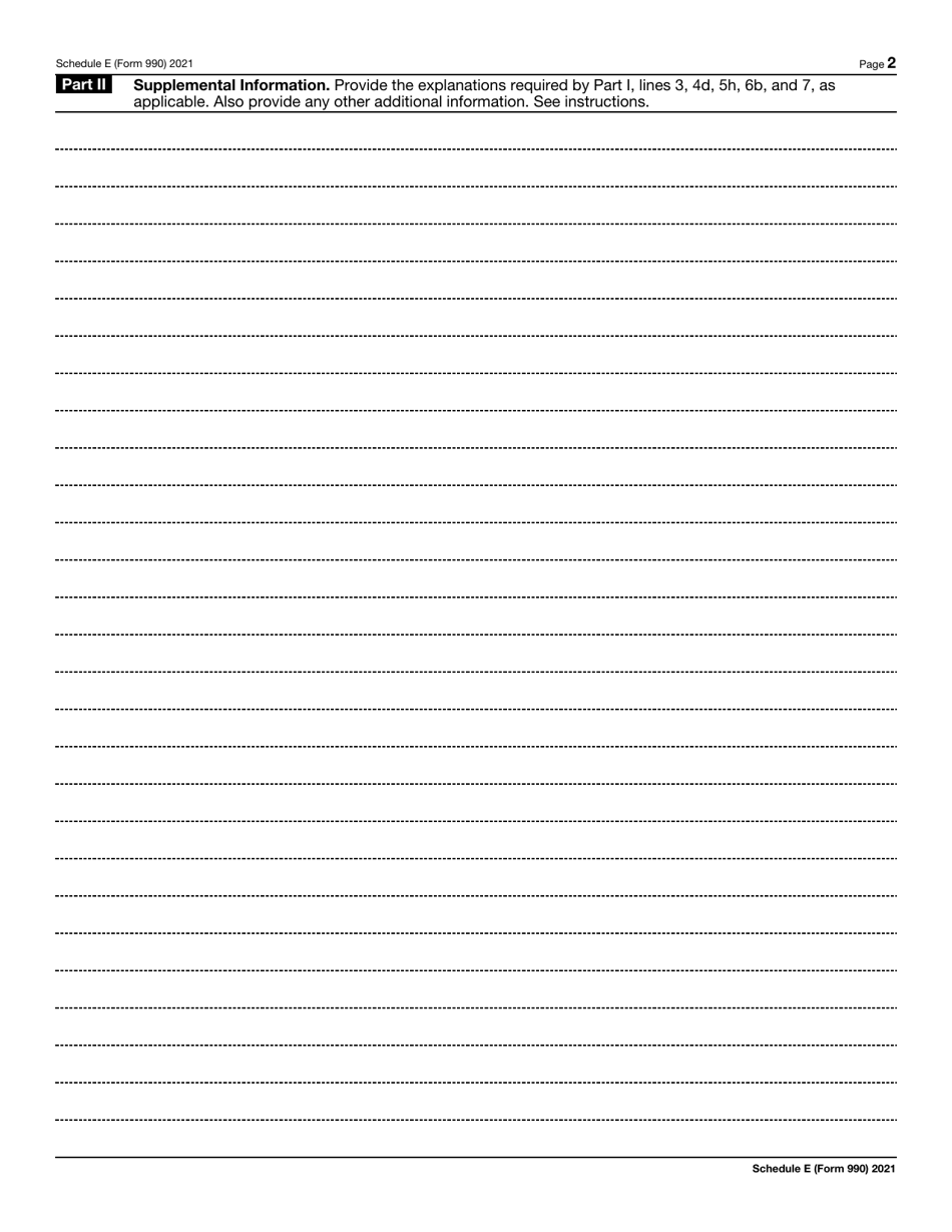 IRS Form 990 Schedule E Schools, Page 2