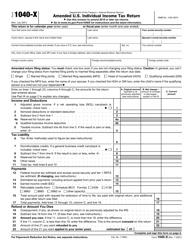 Document preview: IRS Form 1040-X Amended U.S. Individual Income Tax Return