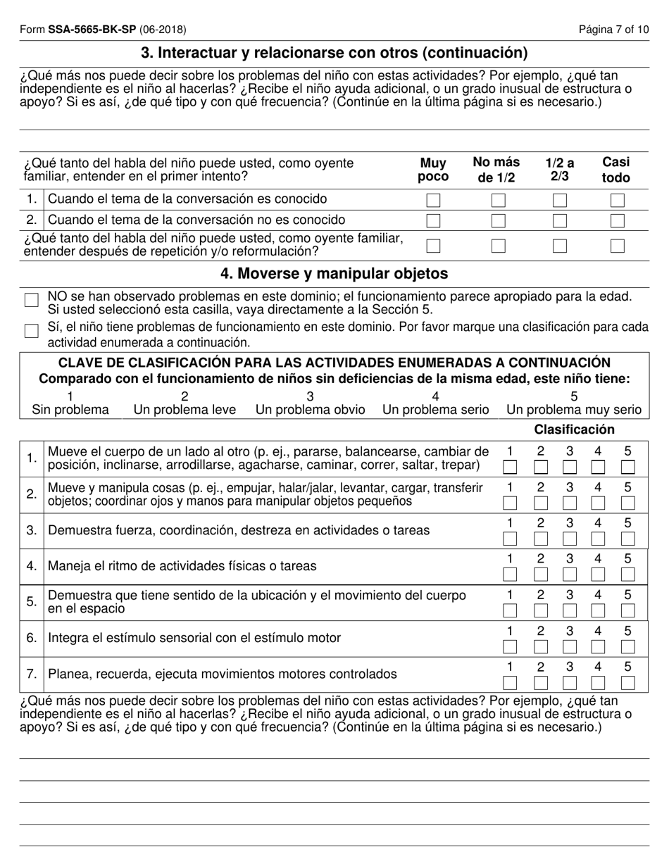 Formulario SSA-5665-BK-SP Cuestionario Para Maestros (Spanish), Page 7