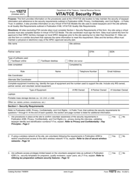 Document preview: IRS Form 15272 Vita/Tce Security Plan