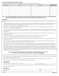Form MV-372 &quot;Application for a License to Operate a Private Service Bureau or Open a Branch Office&quot; - New York, Page 3