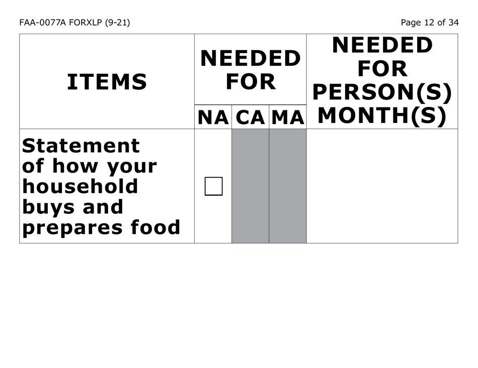 Form FAA-0077A-XLP Information Request and Pending Information Agreement - Extra Large Print - Arizona, Page 12