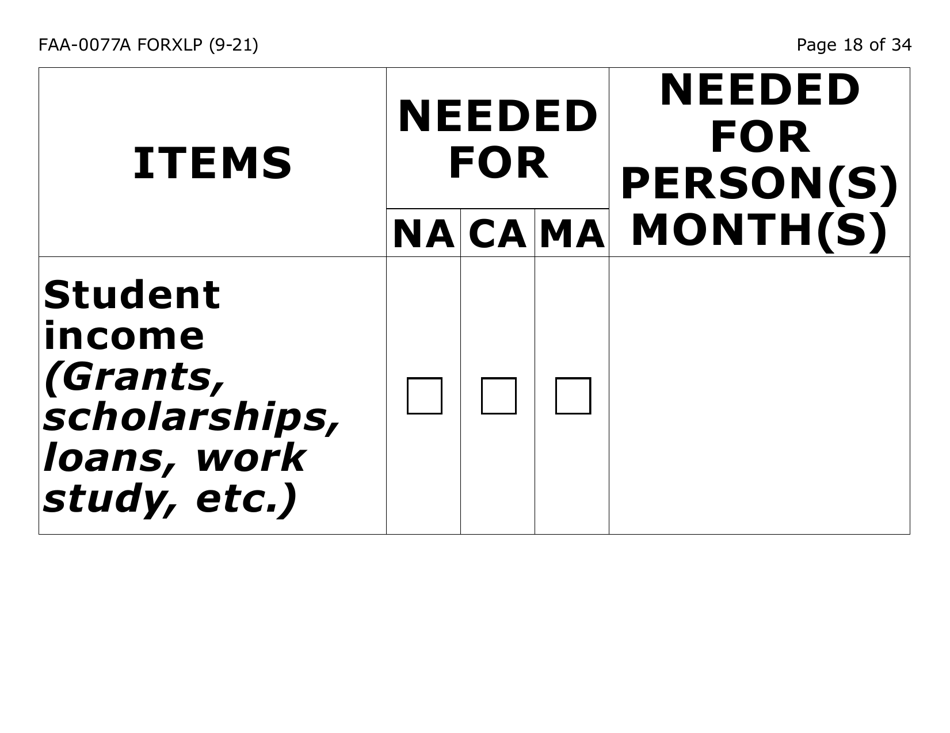 Form FAA-0077A-XLP Information Request and Pending Information Agreement - Extra Large Print - Arizona, Page 18