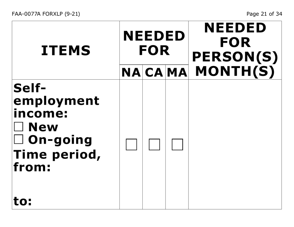 Form FAA-0077A-XLP Information Request and Pending Information Agreement - Extra Large Print - Arizona, Page 21