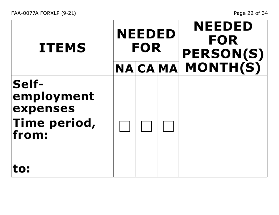 Form FAA-0077A-XLP Information Request and Pending Information Agreement - Extra Large Print - Arizona, Page 22