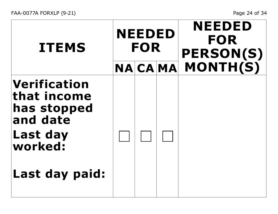 Form FAA-0077A-XLP Information Request and Pending Information Agreement - Extra Large Print - Arizona, Page 24