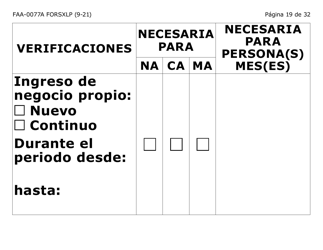 Formulario FAA-0077A-SXLP Solicitud De Informacion Y Acuerdo Para Proporcionar Informacion Que Falta - Letra Extra Grande - Arizona (Spanish), Page 19