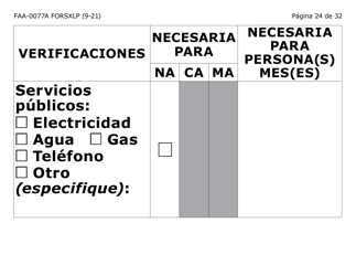 Formulario FAA-0077A-SXLP Solicitud De Informacion Y Acuerdo Para Proporcionar Informacion Que Falta - Letra Extra Grande - Arizona (Spanish), Page 24