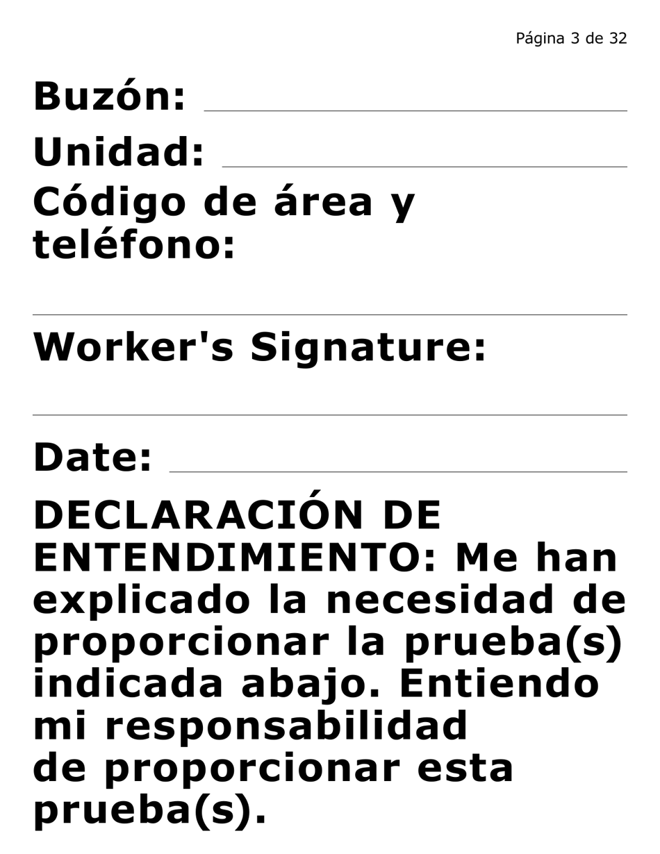 Formulario FAA-0077A-SXLP Solicitud De Informacion Y Acuerdo Para Proporcionar Informacion Que Falta - Letra Extra Grande - Arizona (Spanish), Page 3