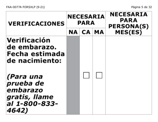 Formulario FAA-0077A-SXLP Solicitud De Informacion Y Acuerdo Para Proporcionar Informacion Que Falta - Letra Extra Grande - Arizona (Spanish), Page 5