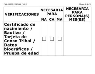 Formulario FAA-0077A-SXLP Solicitud De Informacion Y Acuerdo Para Proporcionar Informacion Que Falta - Letra Extra Grande - Arizona (Spanish), Page 7