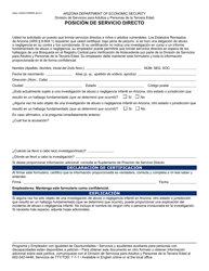 Document preview: Formulario AAA-1344A-S Posicion De Servicio Directo - Arizona (Spanish)
