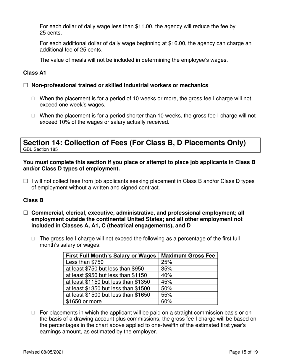 Employment Agency Self-certification - New York City, Page 15