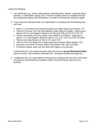 Employment Agency Self-certification - New York City, Page 2