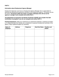 Employment Agency Self-certification - New York City, Page 3